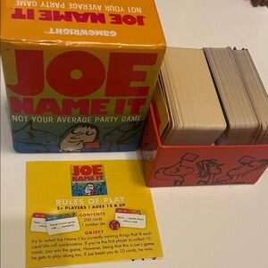 Joe Name It Card Game - Bold Orange Edition